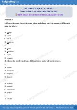 Đề thi giữa kì 1 Tiếng Anh 8 English Discovery - Đề số 3